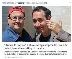 Fabio, Mingo e la falsa notizia attribuita a Tgcom24