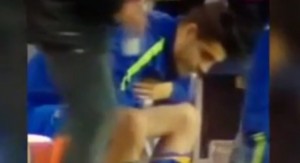 VIDEO YouTube, Alvaro Morata vomita in panchina