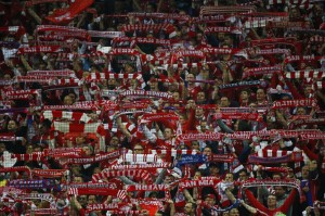 I tifosi del Bayern Monaco (foto Lapresse)