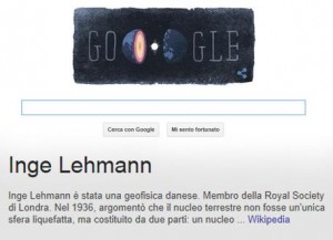 Google ricorda Inge Lehmann, un Doodle per il compleanno della geofisica 