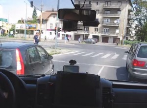 slalom tra le auto con l'ambulanza nel centro di Budapest