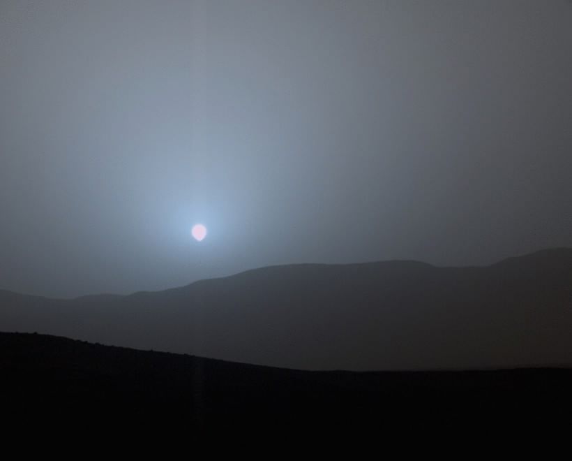 Tramonto blu su Marte, la FOTO scattata da Curiosity