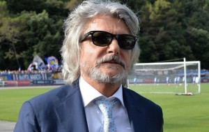 Il presidente della Sampdoria, Massimo Ferrero (foto Ansa)