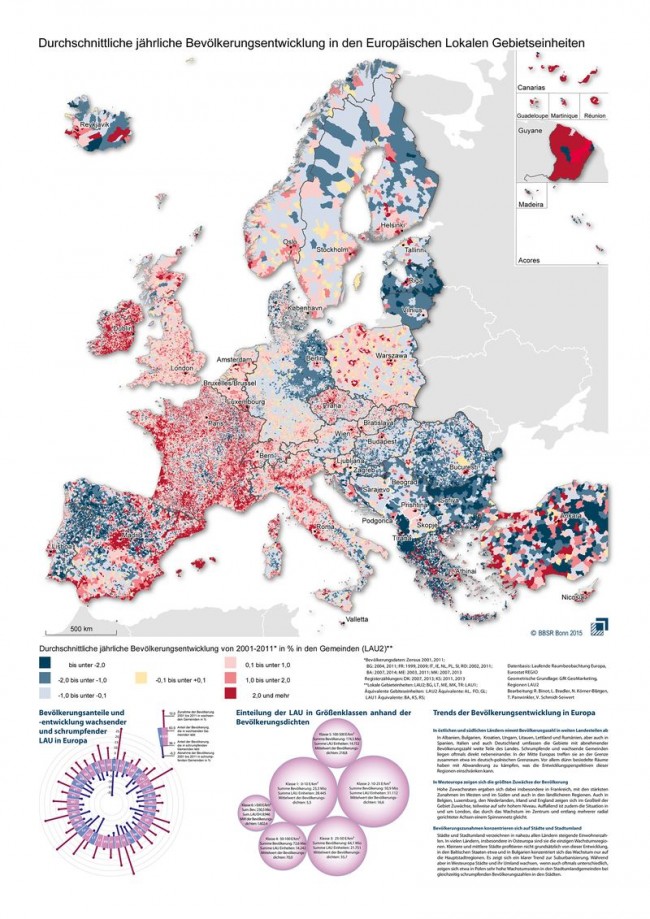 Europa, 140 anni di sussulti demografici. Mappa interattiva dei cambiamenti