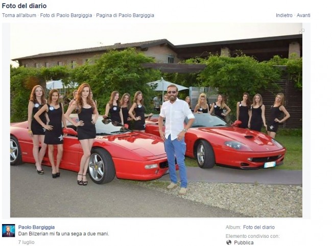 Paolo Bargiggia su Facebook: "Dan Bilzerian mi fa una sega a due mani"