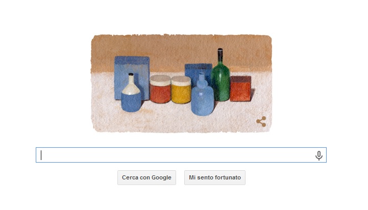 Giorgio Morandi, Google ricorda pittore con doodle