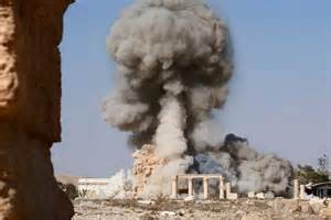 La distruzione del tempio di Baal Shamin in Sria