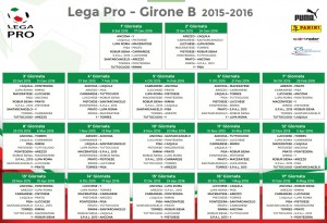 Calendario girone B Lega Pro 2015-16