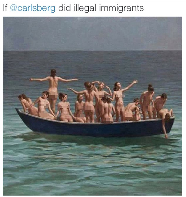 "Se Carlsberg facesse clandestini..." 14 donne nude in barca