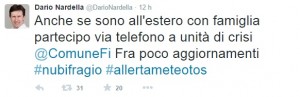 Il tweet di Dario Nardella