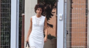 VIDEO Agnese Landini in elegante abito bianco 