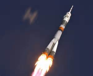 La Soyuz in volo verso l'Iss