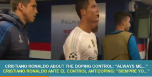VIDEO YouTube - Cristiano Ronaldo spazientito da anti-doping