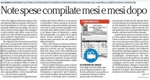 Marino, Repubblica: "Note spese compilate mesi e mesi dopo"