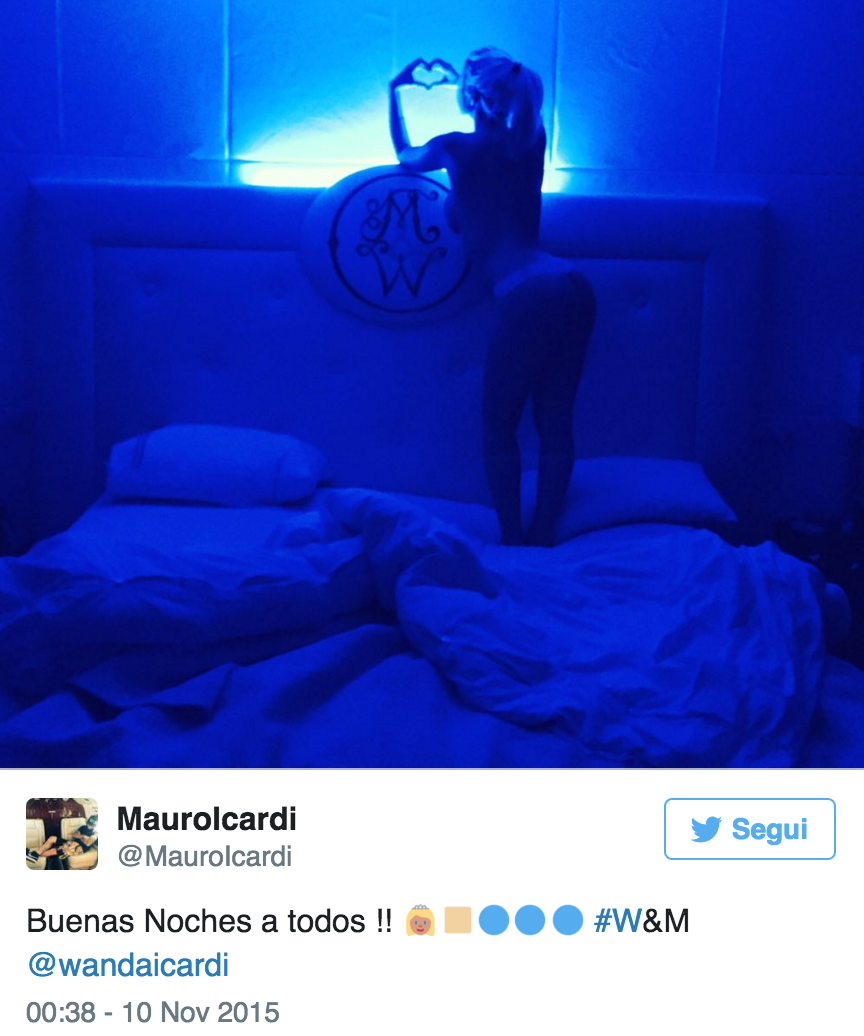 Wanda Nara in topless: foto hot di Mauro Icardi su twitter