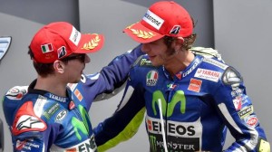Valentino Rossi e Jorge Lorenzo (foto Ansa)
