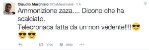 Marchisio: "Telecronaca Rai fatta da un non vedente" FOTO