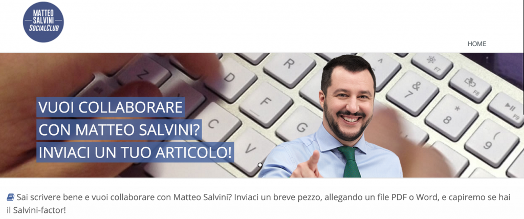 Matteo Salvini "factor": cerca collaboratori su facebook