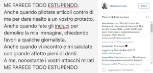 Alessia Marcuzzi, sfogo Instagram: "Anche se fate inciuci.."