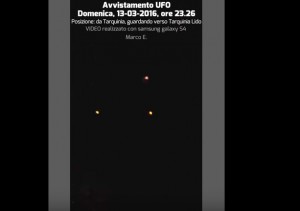 YOUTUBE "Ufo a Viterbo": oggetto luminoso non identificato