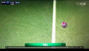 Diakite video gol Sampdoria-Lazio con Goal Line Technology_4