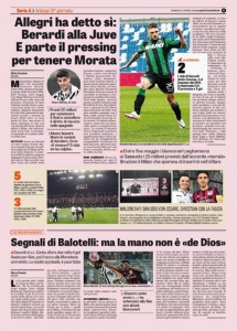 Calciomercato Juventus, Berardi arriva. Morata resta?
