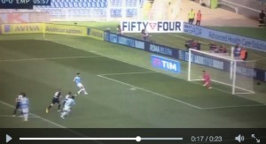 Lazio-Empoli video gol Candreva