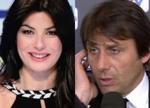 Antonio Conte a Ilaria D'Amico: "Posso dire Forza Italia?"