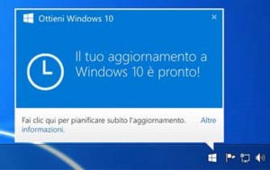 Windows 10 aggiornamento non richiesto? Utente risarcita 10mila$