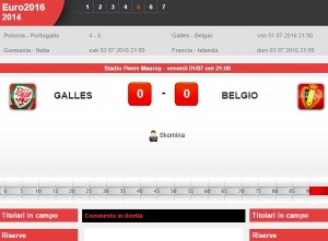 Galles-Belgio: diretta live quarti di finale Euro 2016 su Blitz