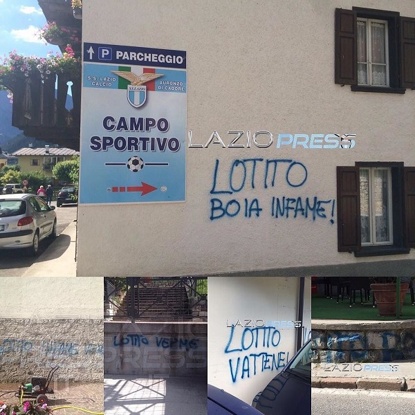 Lazio, "Lotito boia infame, vattene!": nuove scritte al ritiro
