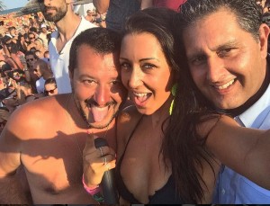 Arianna Polgatti "Aryfashion": Miss Muretto 2008 con Salvini e Toti al Papeete Beach