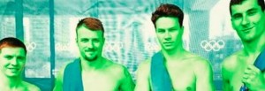 Il team tedesco di tuffi ha postato una foto dove i nuotatori sono colorati di verde