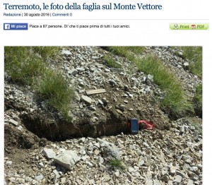 Terremoto, il versante del monte Vettore è scivolato di 10 centimetri