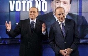 Silvio Berlusconi, ospite da Bruno Vespa