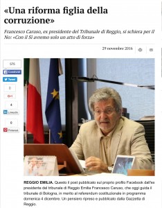 Referendum: "Sì" come Salò, giudice Francesco Caruso rischia trasferimento per post su Facebook