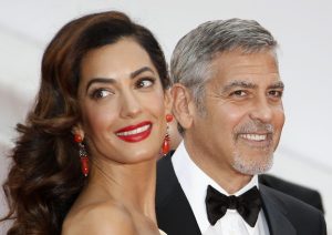 George Clooney e Amal (foto Ansa)