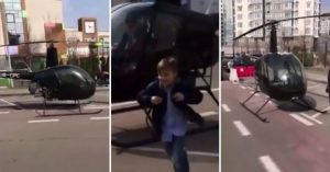 Accompagna figlio a scuola in elicottero. "Era in ritardo"