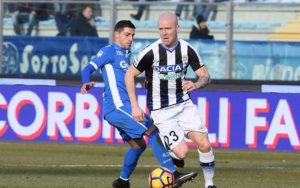 Emil Hallfredsson salta Torino-Udinese per colica renale