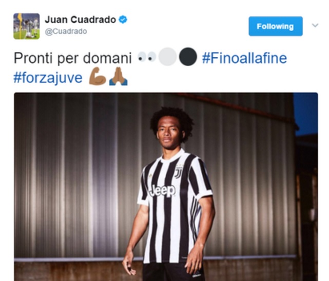 Cuadrado gaffe sui social: svela la nuova maglia della Juventus FOTO