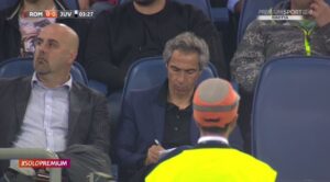 Paulo Sousa prende appunti durante Roma-Juventus: sarà lui il dopo Spalletti?